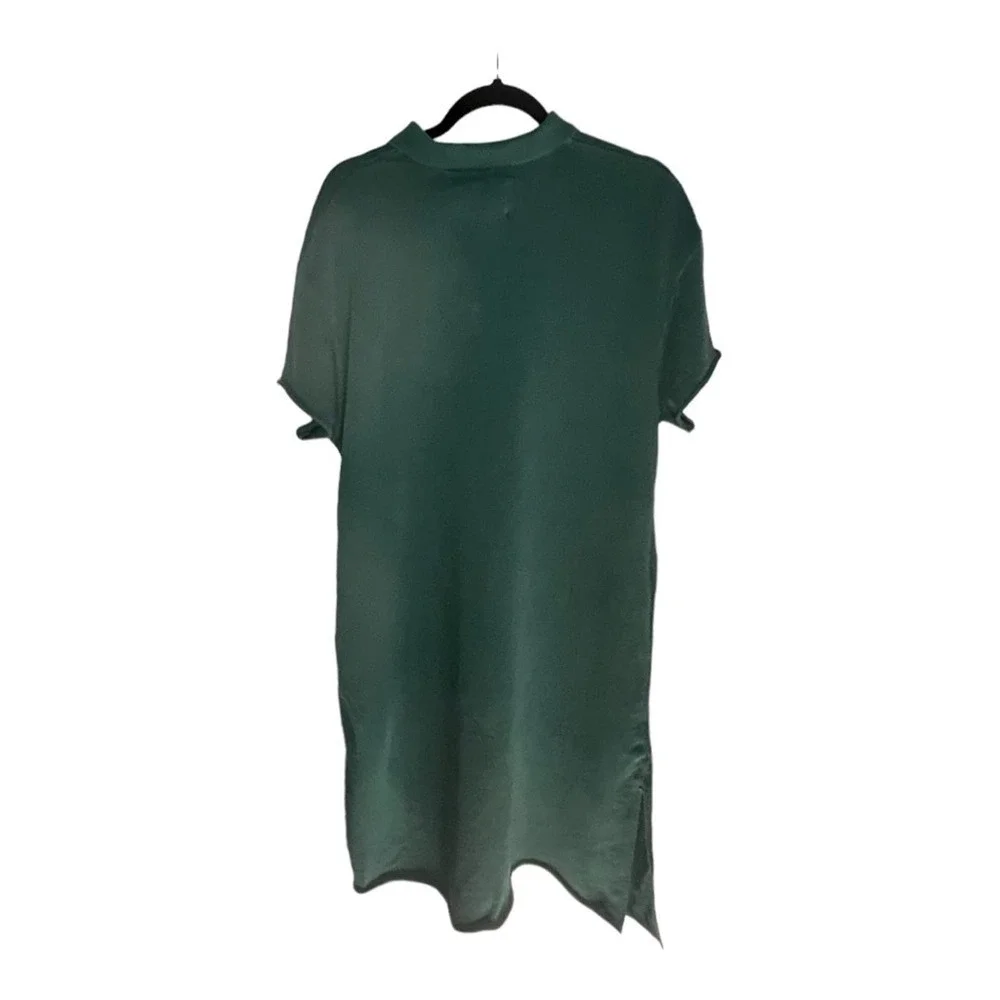 Pistola Pia Raw Hem Cotton Polo Midi Dress in Sagebrush Green Size‎ M NWT
